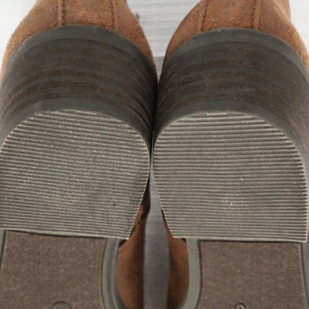 Carlos Santana Boots Womens 5.5 M Brown Faux Suede Booties Side Zip Heels New - Picture 11 of 13